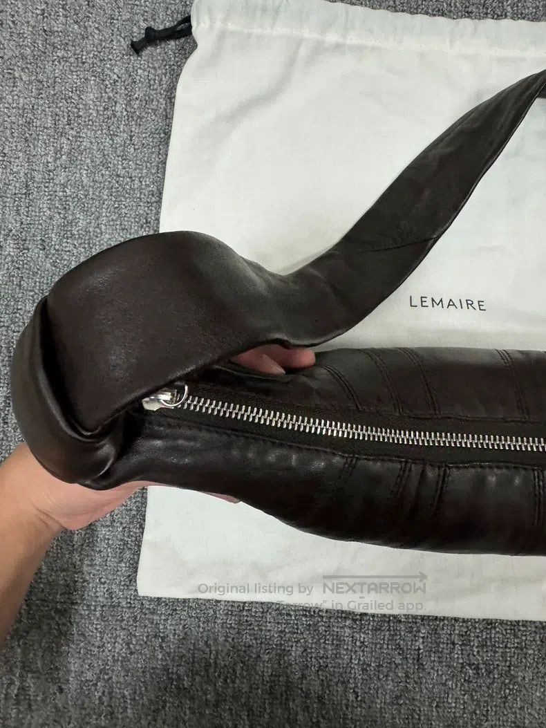 Lemaire LEMAIRE Dark Chocolate Small Leather Horn Bag Size ONE SIZE - 6 Thumbnail