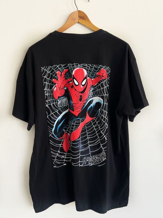 Vintage Kith for Marvel Spider Man Web Logo Vintage Tee | Grailed