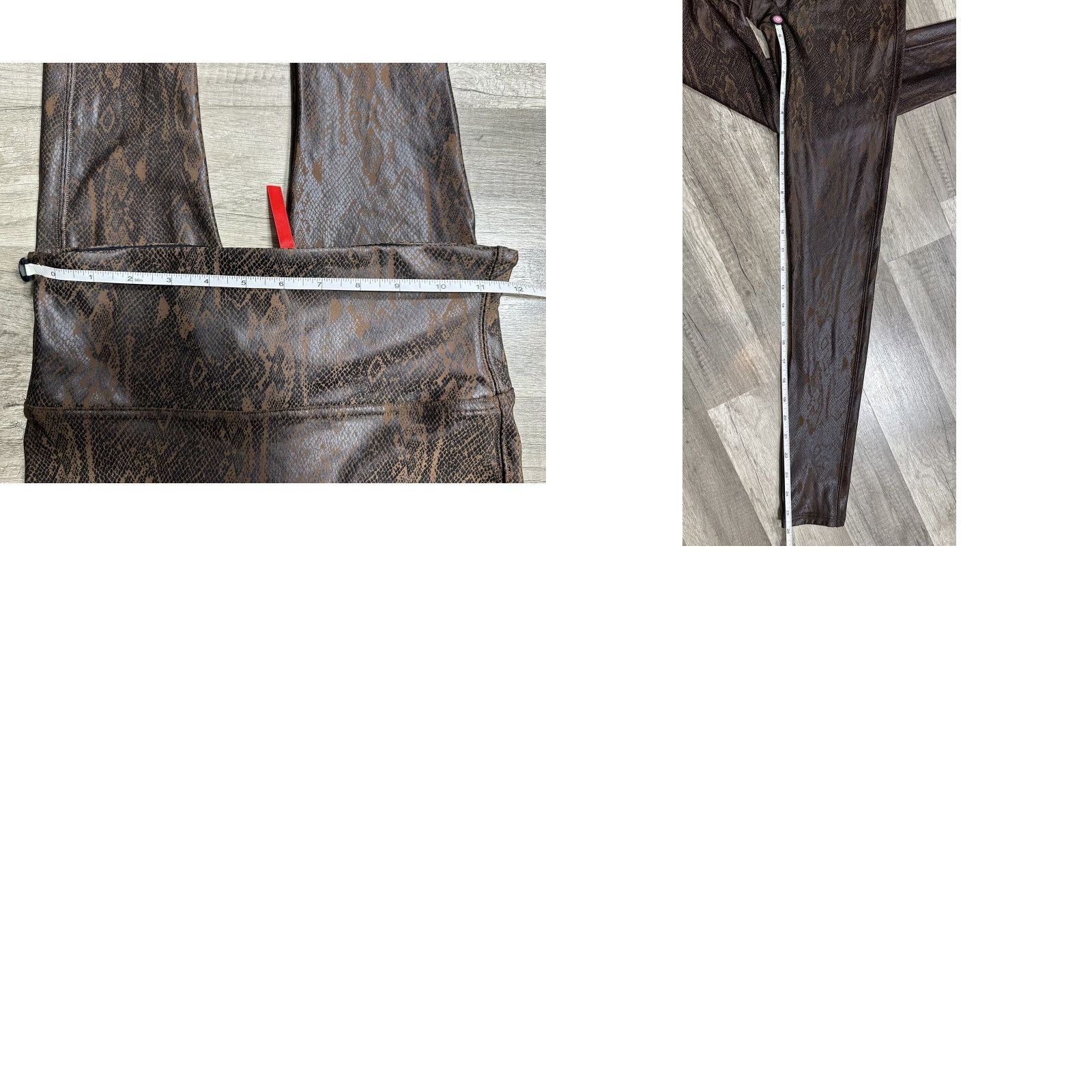 Spanx Spanx Leggings Woman Medium Brown Faux Leather Snakeskin Animal Print Jegging Smart Details: Snake Pattern, Regular Size, M Size 32" / US 10 / IT 46 - 8 Thumbnail
