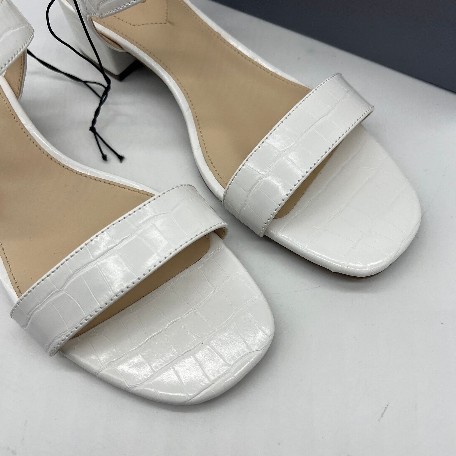Other Liz Claiborne Womens Renny Sandals Heel White Croc Size 9.5M Size US 9.5 / IT 39.5 - 6 Thumbnail