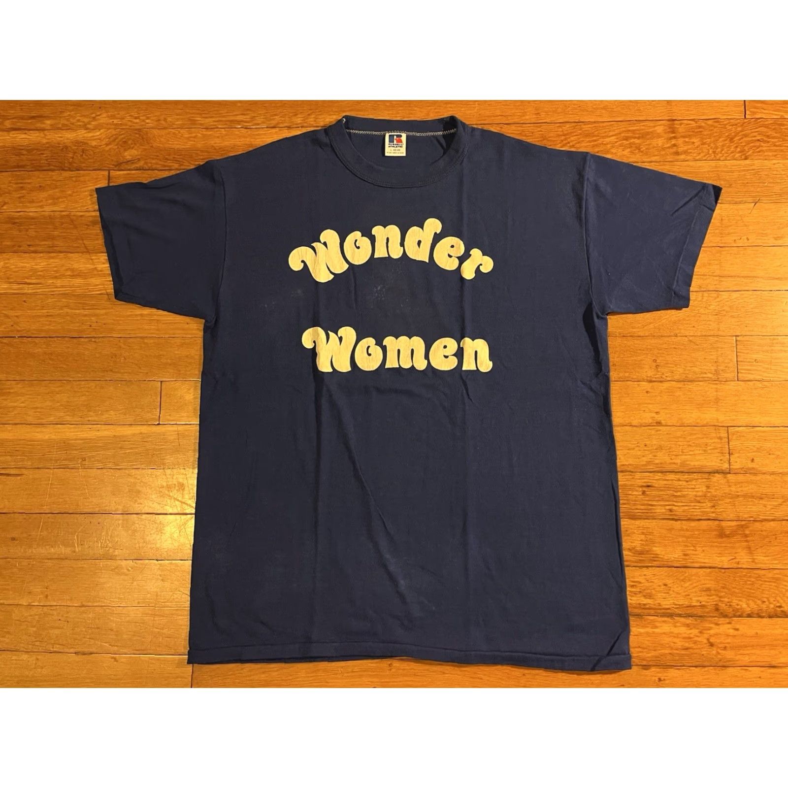 Russell Athletic VINTAGE Wonder Women Softball Jersey Shirt L Blue Russell Athletic 80s Womens T-Shirt Short Sleeve Cotton Polyester Size L / US 10 / IT 46 - 2 Thumbnail