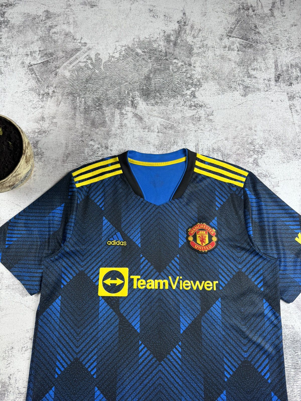 Adidas Manchester United Cristiano Ronaldo 2021/2022 Third Jersey Blockcore T Shirt Tee Size US XXL / EU 58 / 5 - 7 Thumbnail