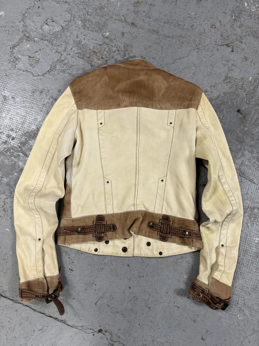 Roberto Cavalli SS2008 Cavalli Beige Hybrid Pony Hair Leather Jacket Size S / US 4 / IT 40 - 2 Thumbnail