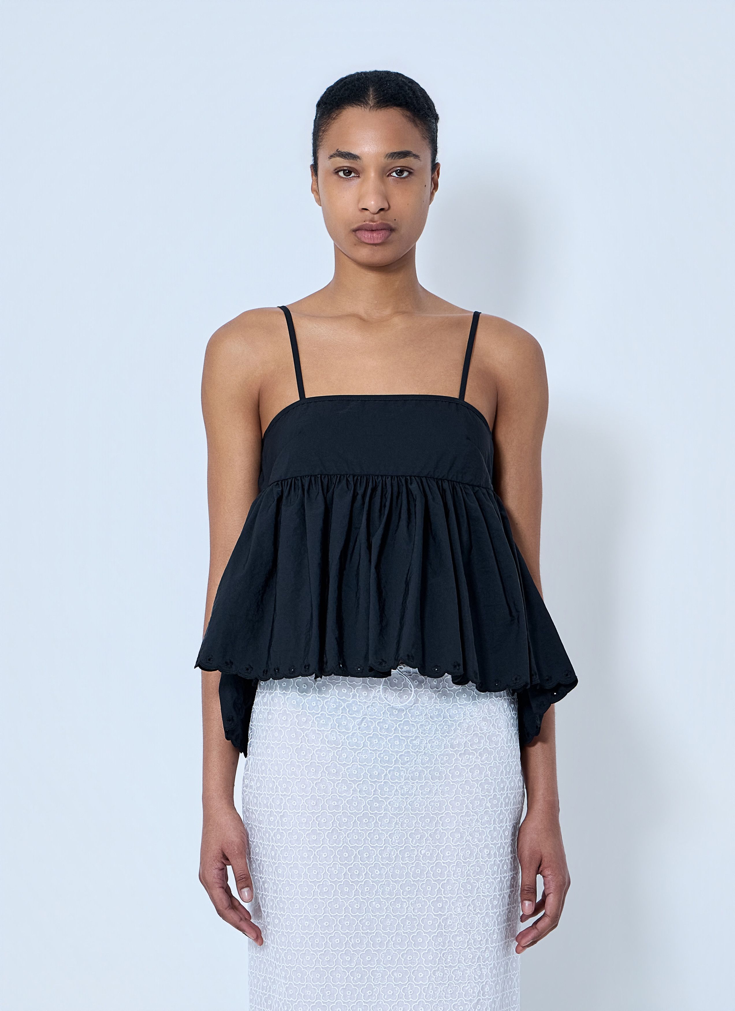 Cecilie Bahnsen CBselena Embroidered Taffeta Top Size M / US 6-8 / IT 42-44 - 1 Thumbnail