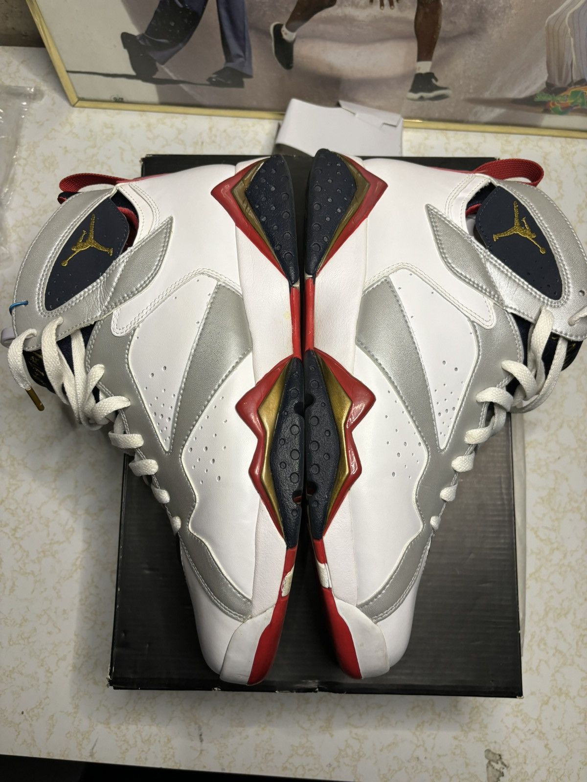 Jordan Brand Air Jordan 7 Retro 2012 Olympic 2012 Size US 11 / EU 44 - 4 Thumbnail