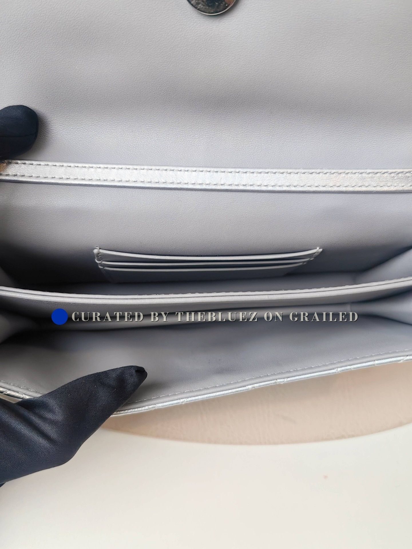 Dior Dior Mini Silver Pearl Chain Handbag Size ONE SIZE - 8 Thumbnail