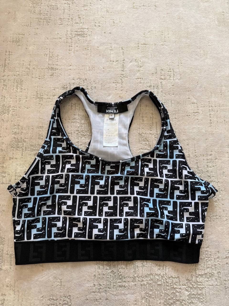 Fendi FENDI Roma Activewear Monogram FF Zucca sports bra L Size L / US 10 / IT 46 - 1 Thumbnail
