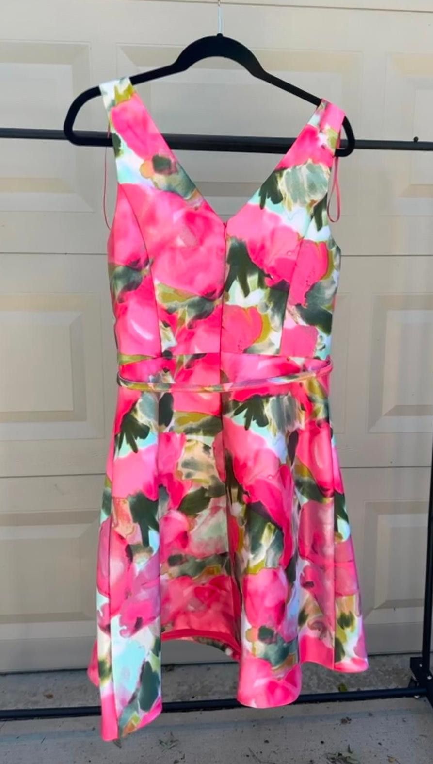 Designer Donna Ricco Floral Print Dress - Size 10 Size L / US 10 / IT 46 - 1 Thumbnail
