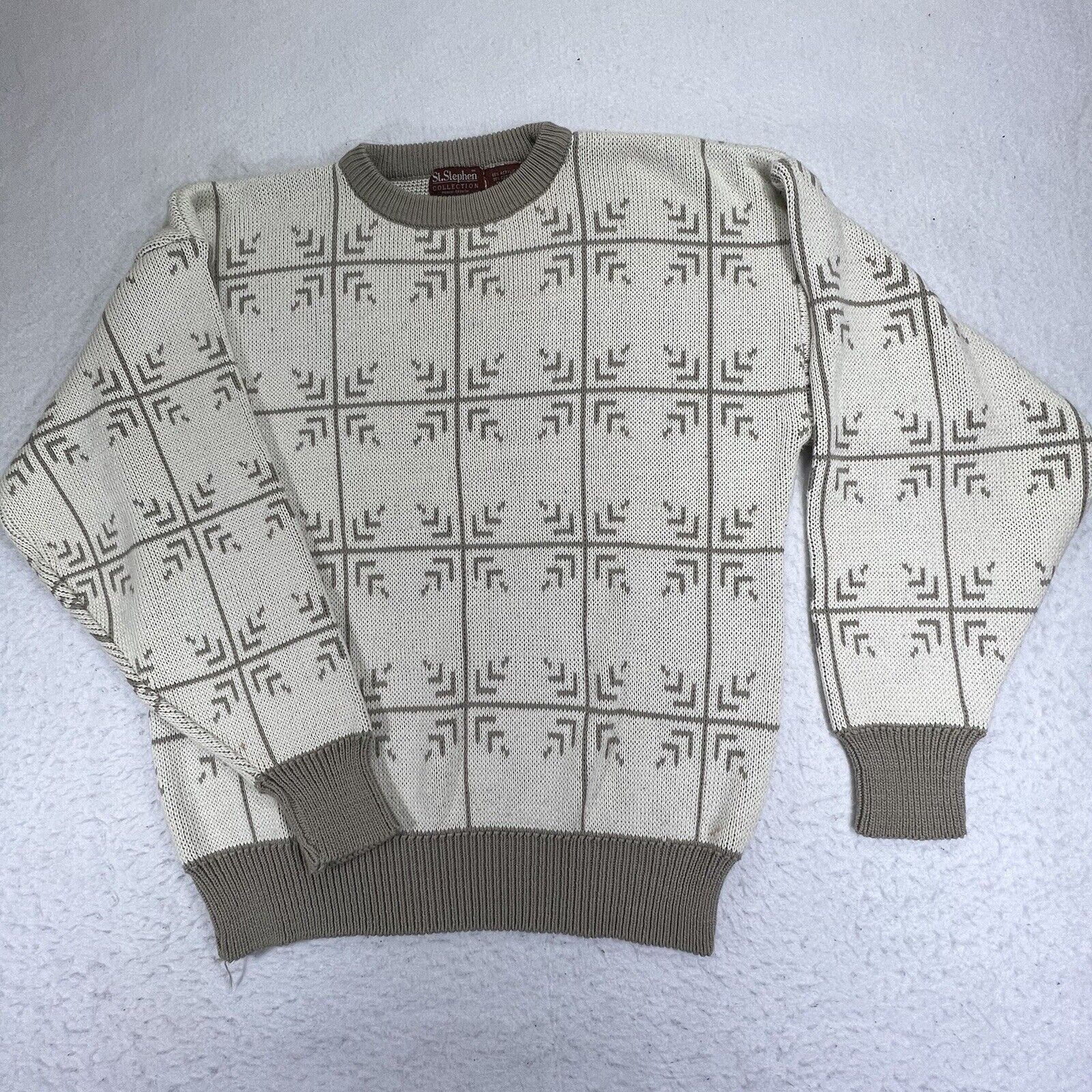 Other Vintage St. Stephen Maison Blanche Large Beige Sweater Size US L / EU 52-54 / 3 - 1 Thumbnail