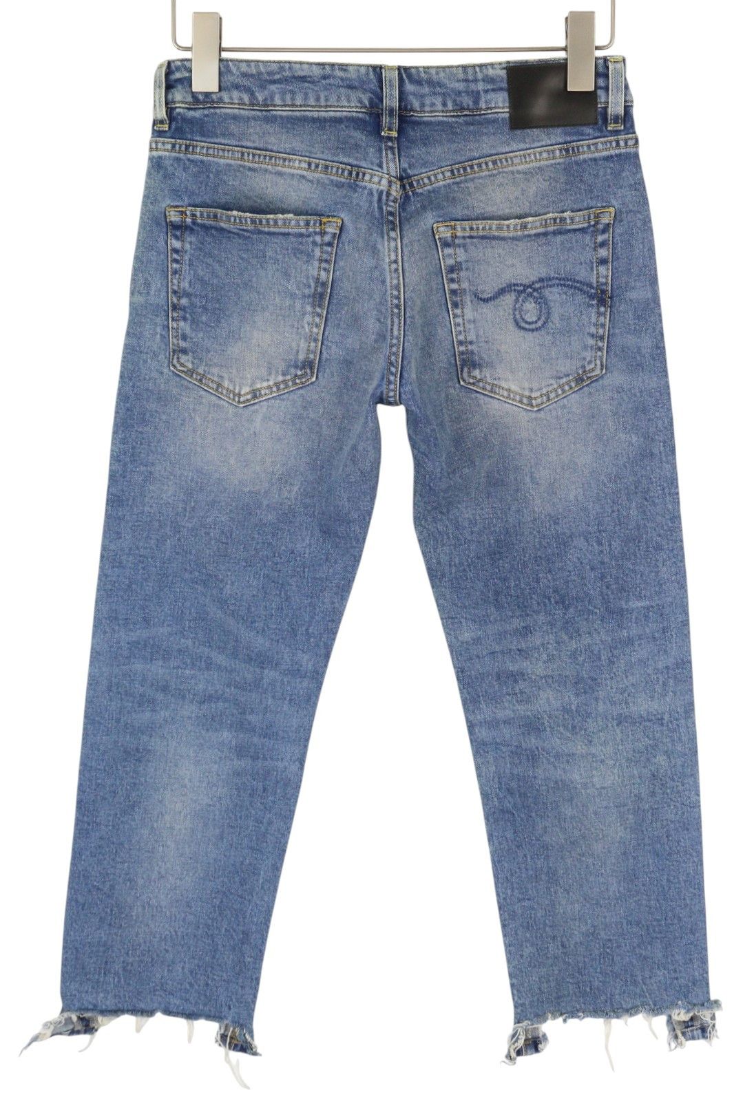 R13 BOY STRAIGHT W RIPS 26 Jasper Stretch Faded Cropped 86330 Size 26" / US 2 / IT 38 - 4 Thumbnail
