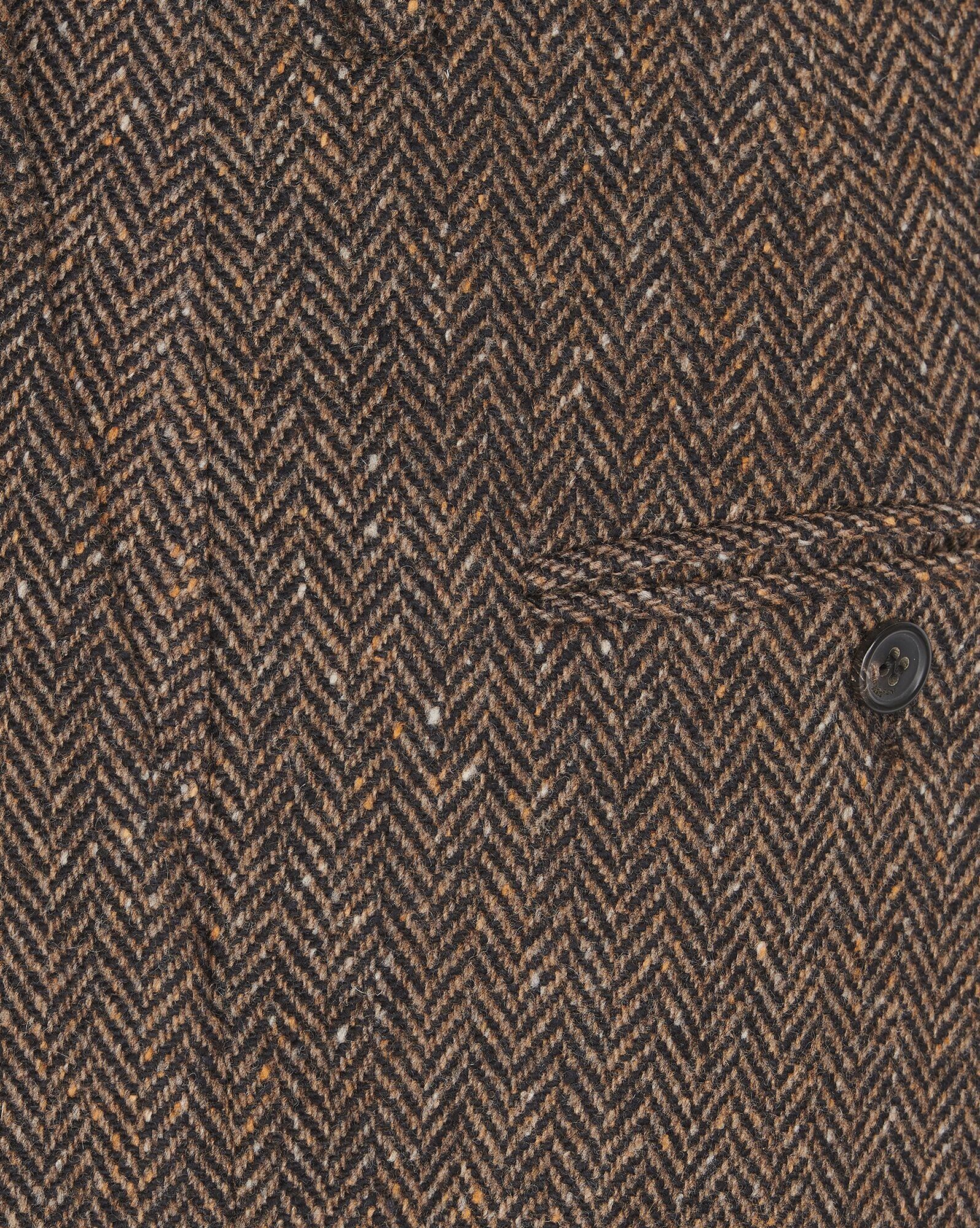 Saint Laurent Paris o1tp1o0125 High Waisted Pants In Chevron Tweed in Brown Size 30" / US 8 / IT 44 - 3 Thumbnail