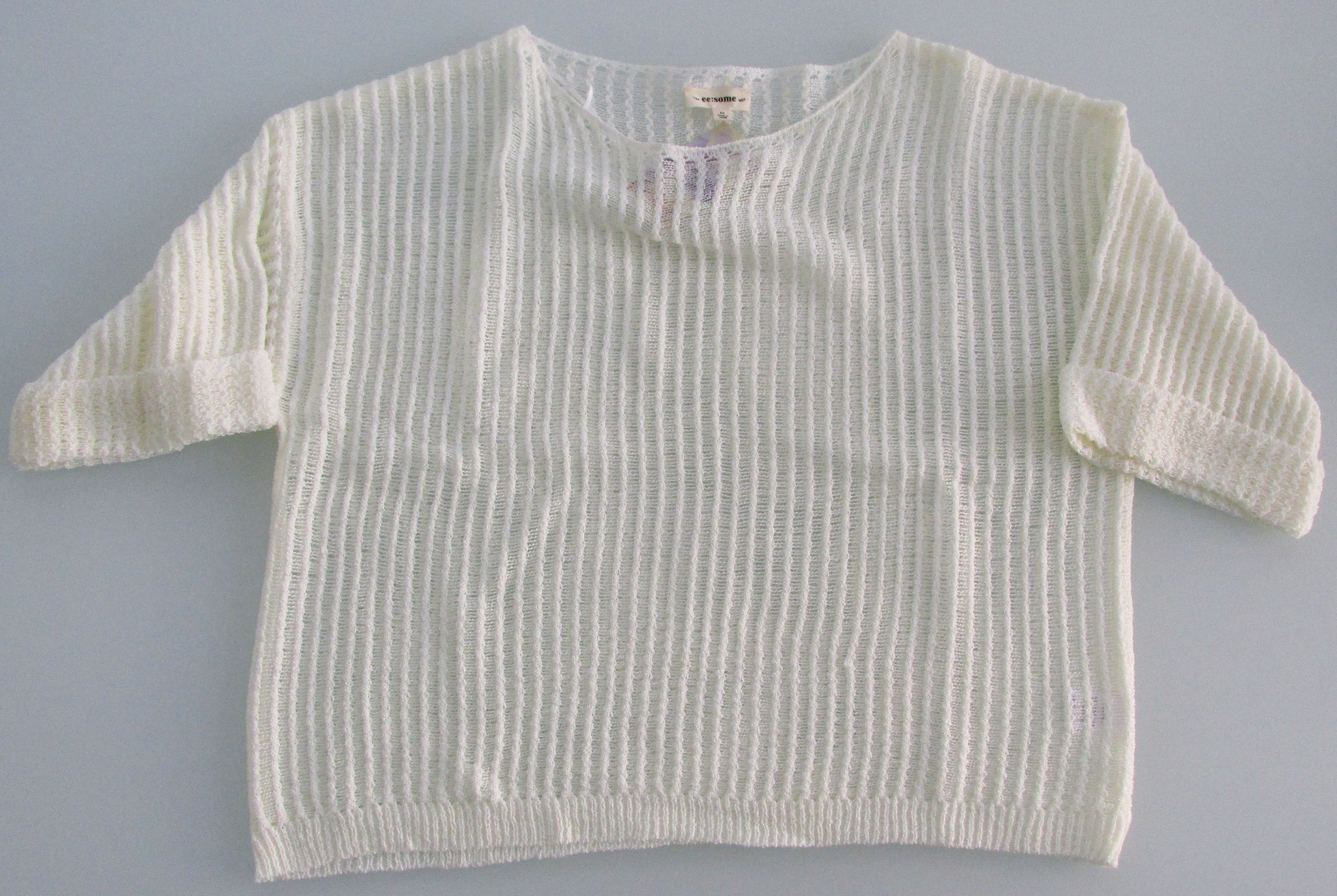 Other ee:some (NWT) Women's Short Sleeve Open Knit Sweater - Med Size M / US 6-8 / IT 42-44 - 1 Thumbnail