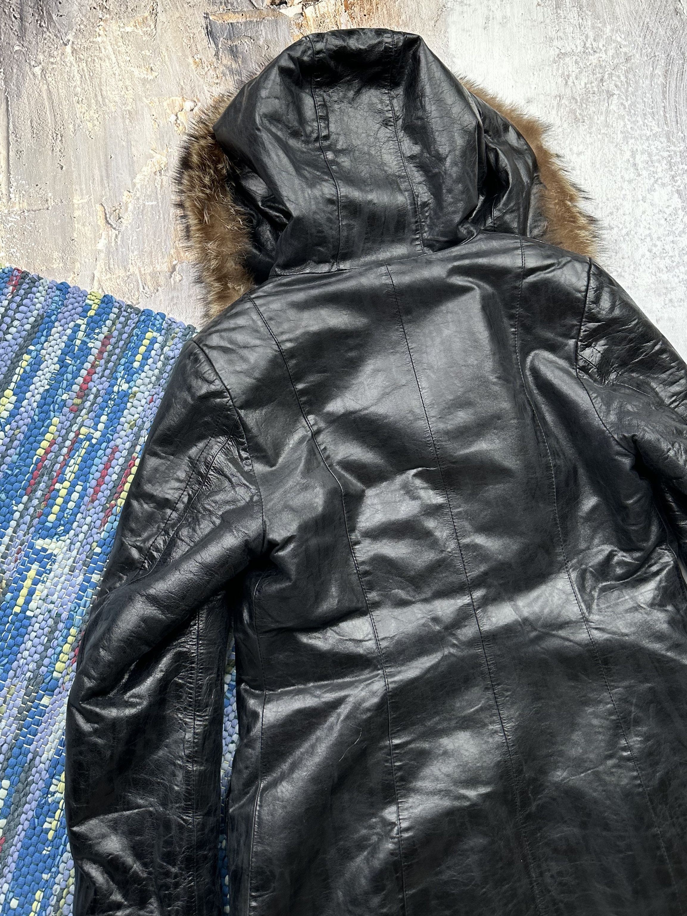 Vintage Vintage Leather Coat With Real Fur Details A96(481)D15 Size S / US 4 / IT 40 - 8 Thumbnail
