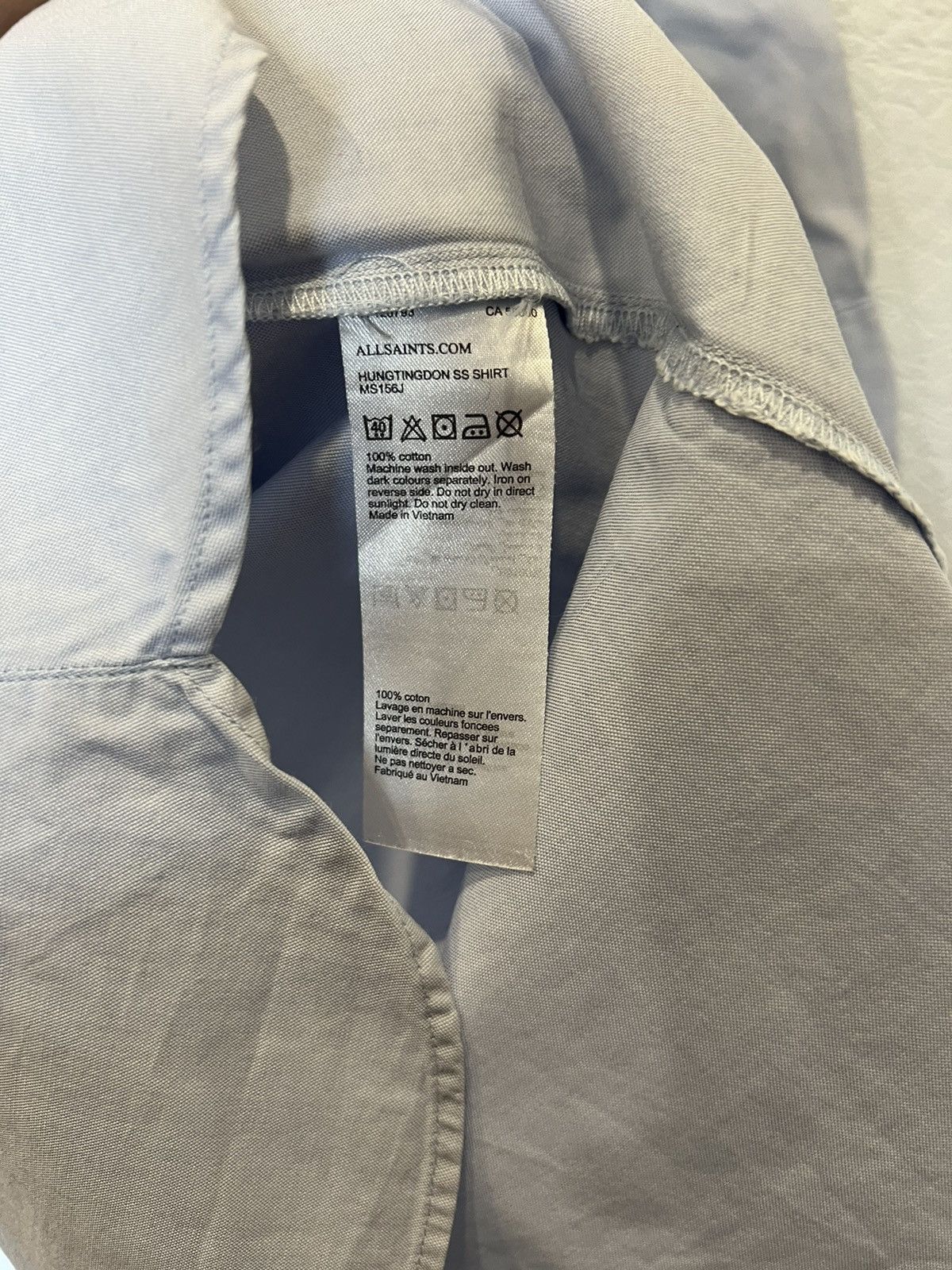 Allsaints Allsaints Blue Classic Shirt Size L / US 10 / IT 46 - 6 Thumbnail