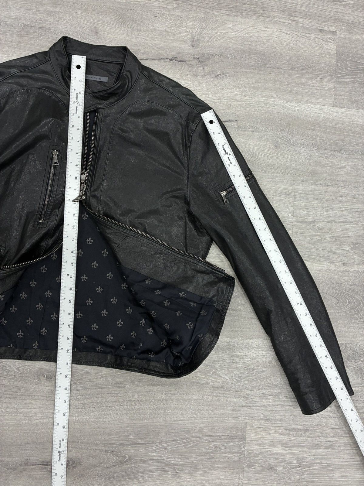 John Varvatos Lambskin Leather Moto Jacket EU 54 USA 44 Size US L / EU 52-54 / 3 - 15 Thumbnail