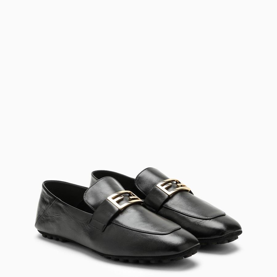 Fendi o1d2blof0824 Leather Baguette Loafer in Black Size US 8.5 / IT 38.5 - 2 Thumbnail