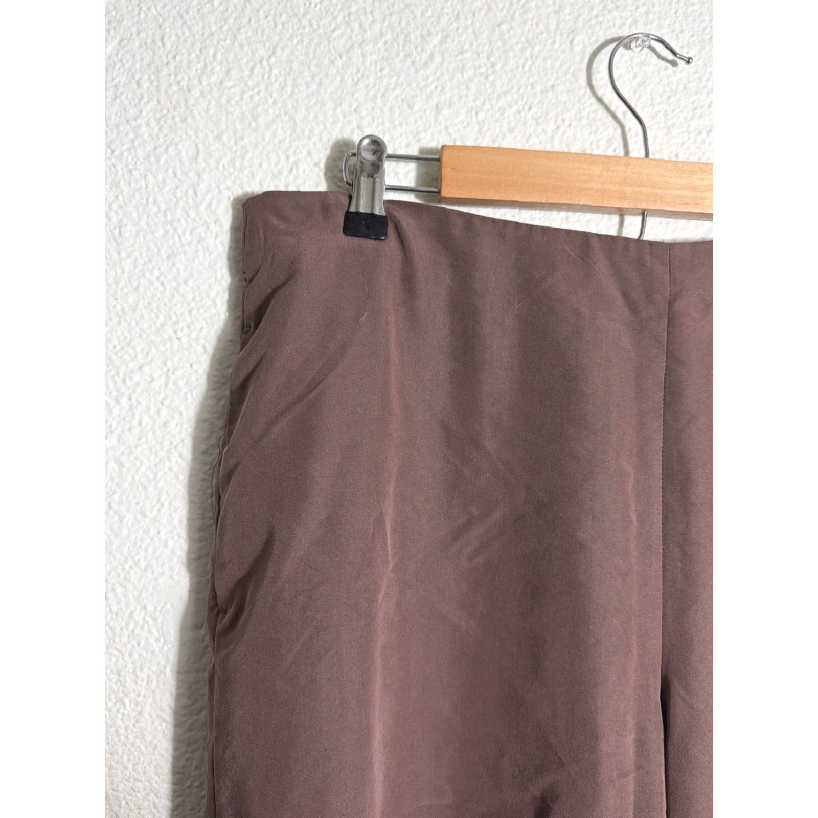 J. Jill J. Jill Womens Pants Chino Wide-Leg Brown Modal Size L Side Zip Womens Brown Wide-Leg Pant 36x28 12.5” Leg Size 36" / US 14 / IT 50 - 3 Thumbnail