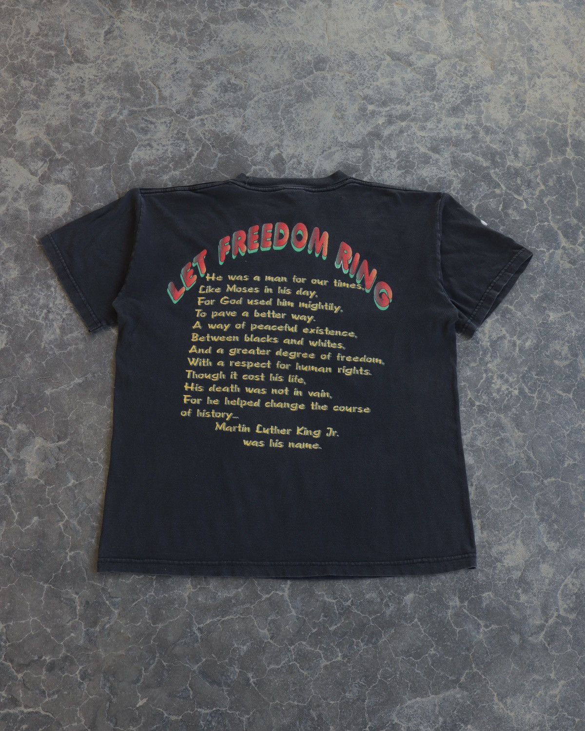 Rap Tees Vintage 1990s MLK Faded Rap Tee RARE GRAIL Size US L / EU 52-54 / 3 - 3 Thumbnail