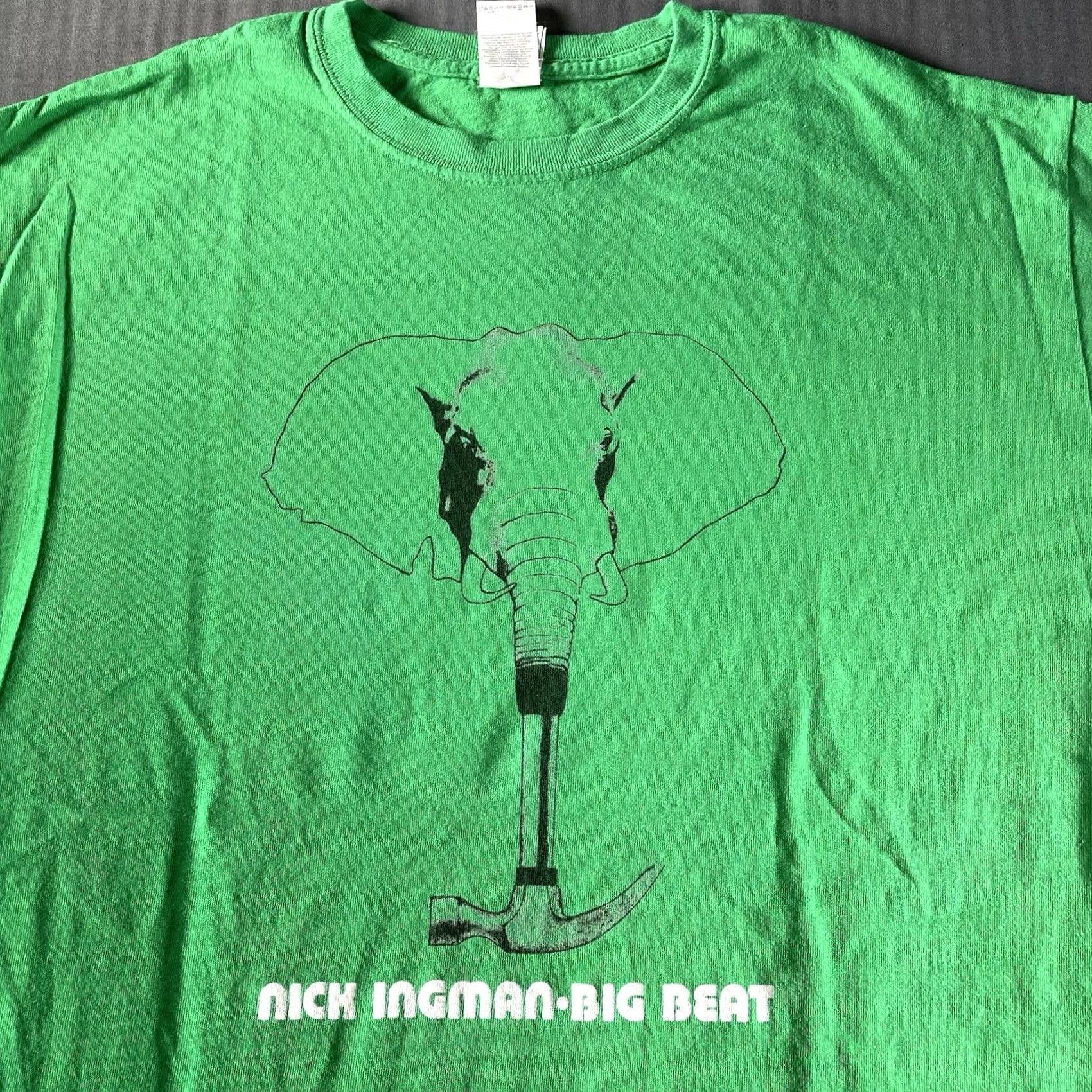 Vintage Nick Ingman Shirt Men L Green Music Big Beat Promoter Tee De Wolfe Rare Size US L / EU 52-54 / 3 - 2 Thumbnail