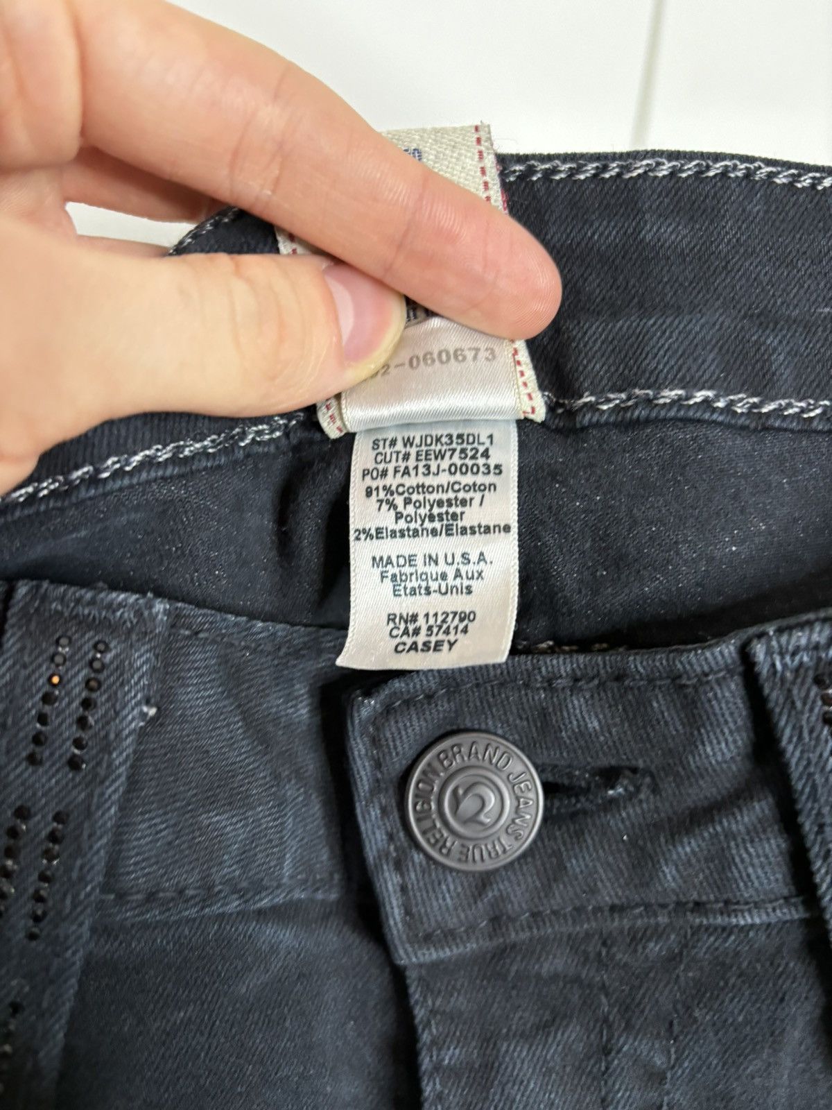True Religion TRUE RELIGION STRAIGHT BARBWIRE STITCH JEANS 29 Size 29" - 5 Thumbnail