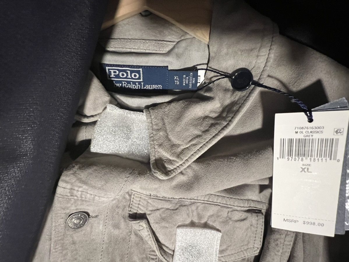Polo Ralph Lauren Polo Ralph Lauren Suede Trucker Jacket In Grey Fog Size XL Size US XL / EU 56 / 4 - 10 Thumbnail