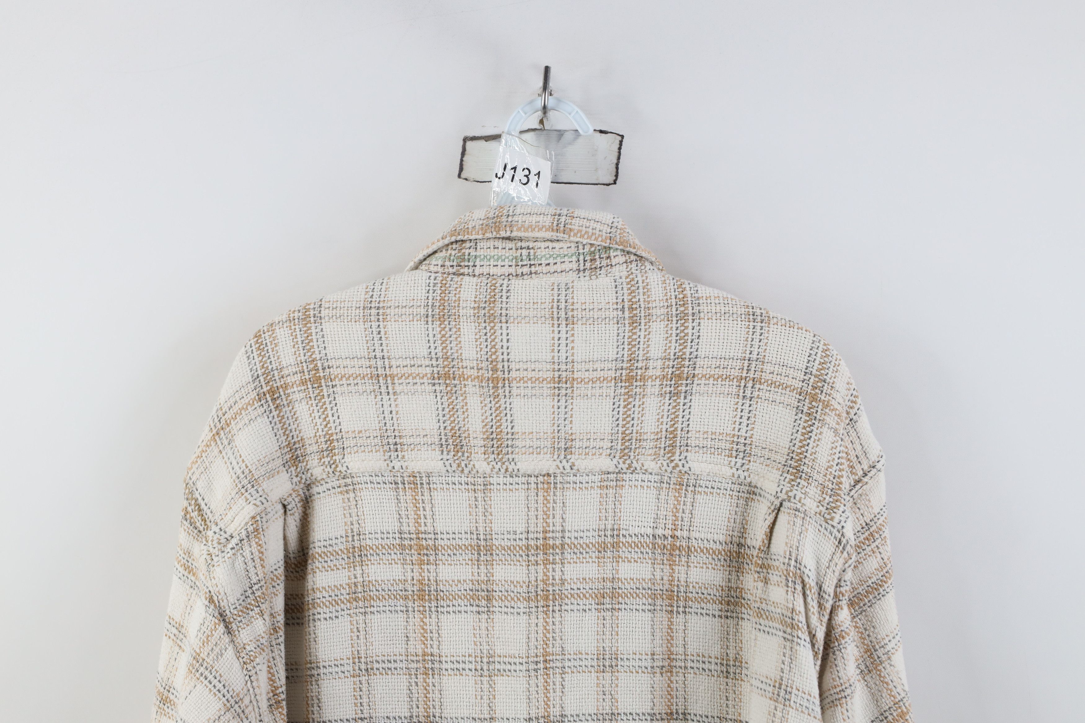 Vintage Vintage 90s Streetwear Cotton Weave Knit Button Shirt Plaid Size US XL / EU 56 / 4 - 10 Thumbnail