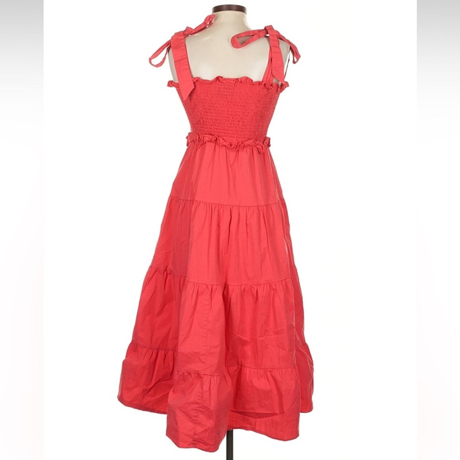 & Other Stories Tuckernuck Vibrant Red Casual Dress Size S / US 4 / IT 40 - 2 Thumbnail