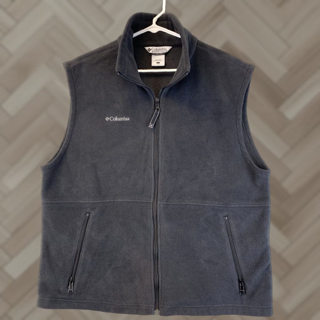 Vintage Columbia Fleece Vest mens size L Black Full Zip Up Pockets High Neck 52-23 Size US L / EU 52-54 / 3 - 1 Thumbnail