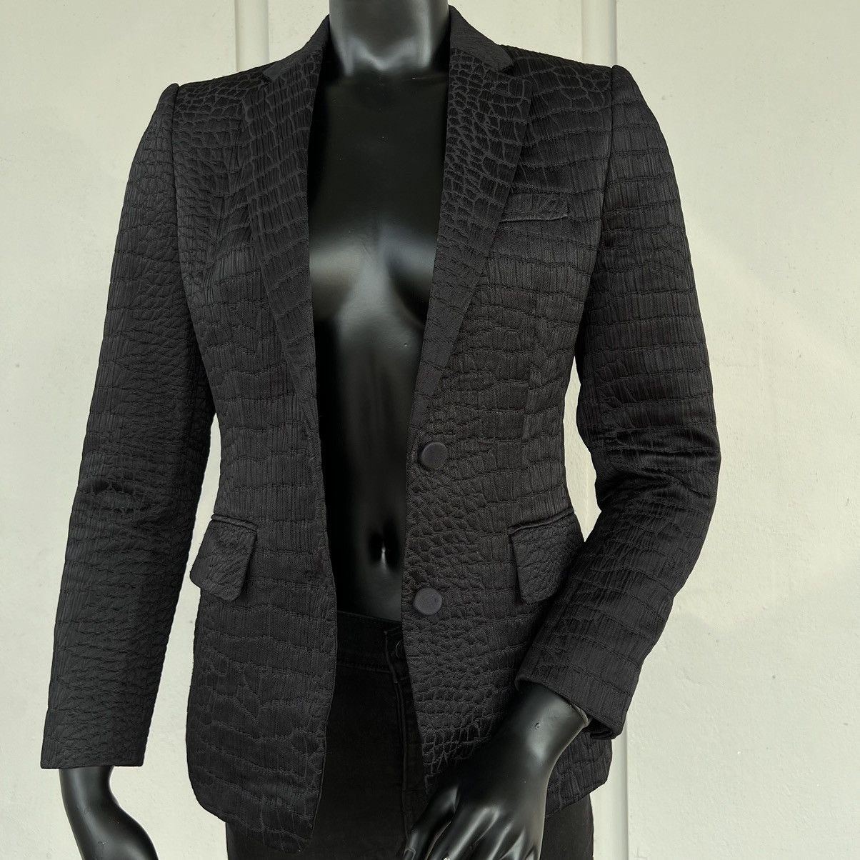 Japanese Brand × Uniqlo Carine Roifeld Paris Uniqlo Womens Lined Textured Blazer Size L / US 10 / IT 46 - 2 Thumbnail