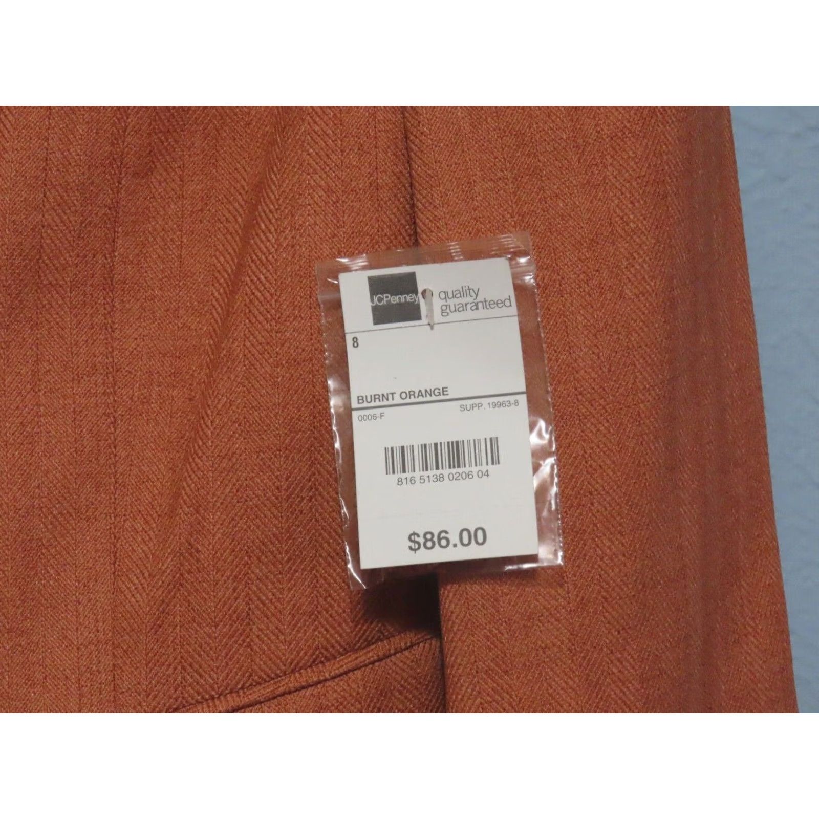 Worthington Worthington Blazer Shirt Women 8 Orange Notch Lapel 2-Button Long Sleeve Regular NWT Size M / US 6-8 / IT 42-44 - 4 Thumbnail