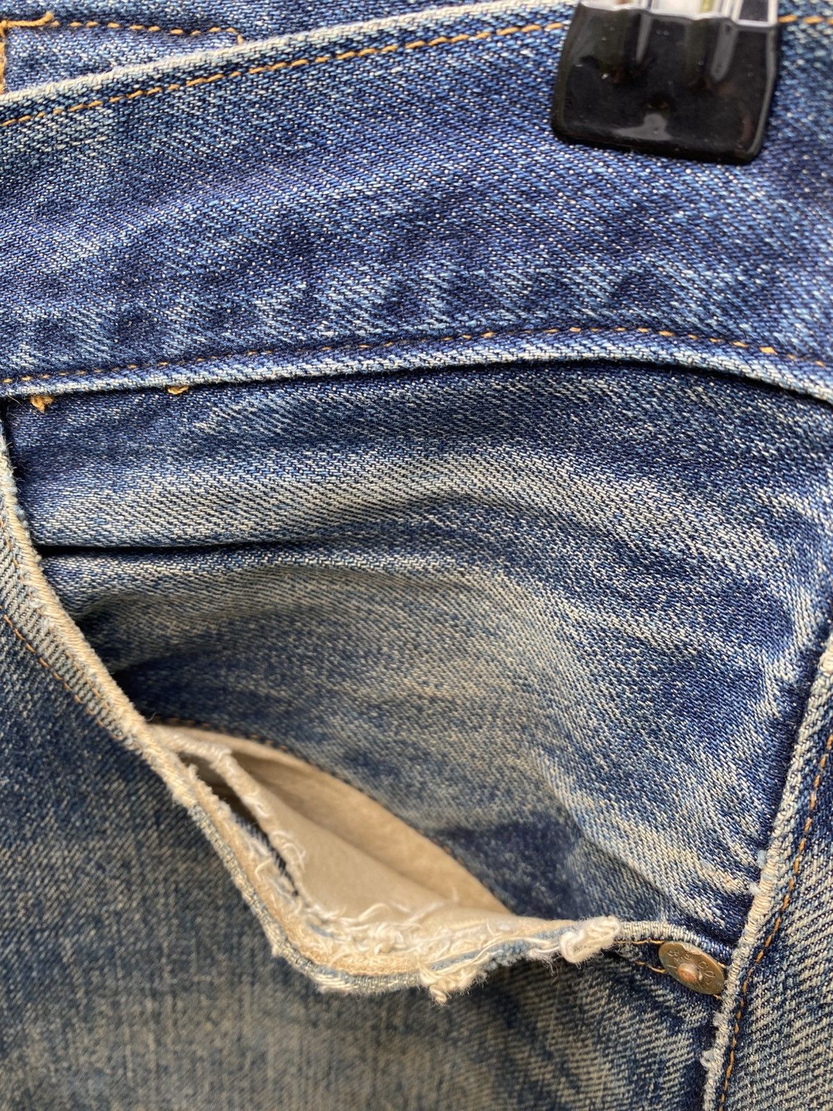 Levi's Vintage Clothing W31x28 Vintage levi's 201xx distressed redline big E Size US 31 - 4 Thumbnail