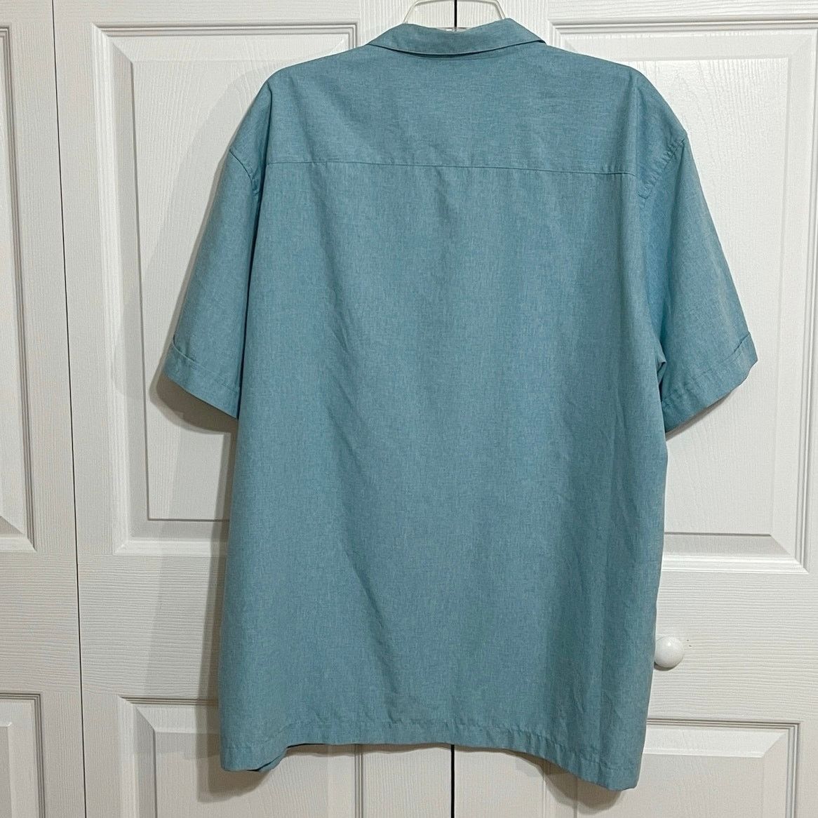 Cubavera Cubavera Sz XXL blue short slv shirt classic fit embroidery Size US XXL / EU 58 / 5 - 2 Thumbnail