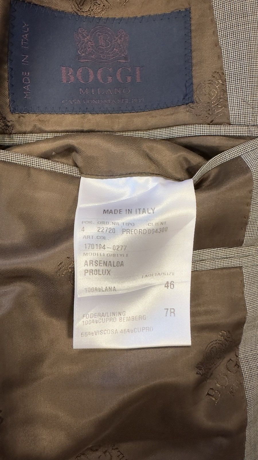 Other Boggi Milano Suit 100% Wool - Made in Italy - Size S Size 46S - 12 Thumbnail