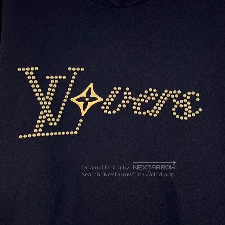 Louis Vuitton Louis Vuitton 24 black logo beaded cotton crew neck long s Size US S / EU 44-46 / 1 - 4 Thumbnail