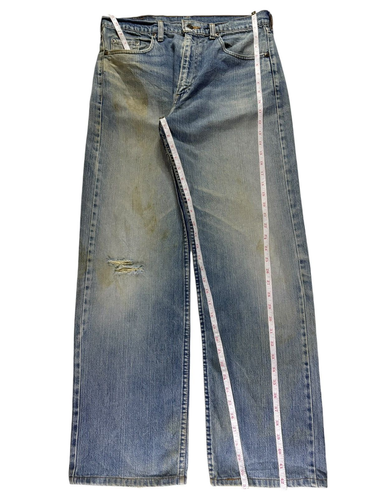 Levi's Vintage 90s Levis 512 Mud Wash Grunge Ripped Baggy Jeans Size US 33 - 14 Thumbnail