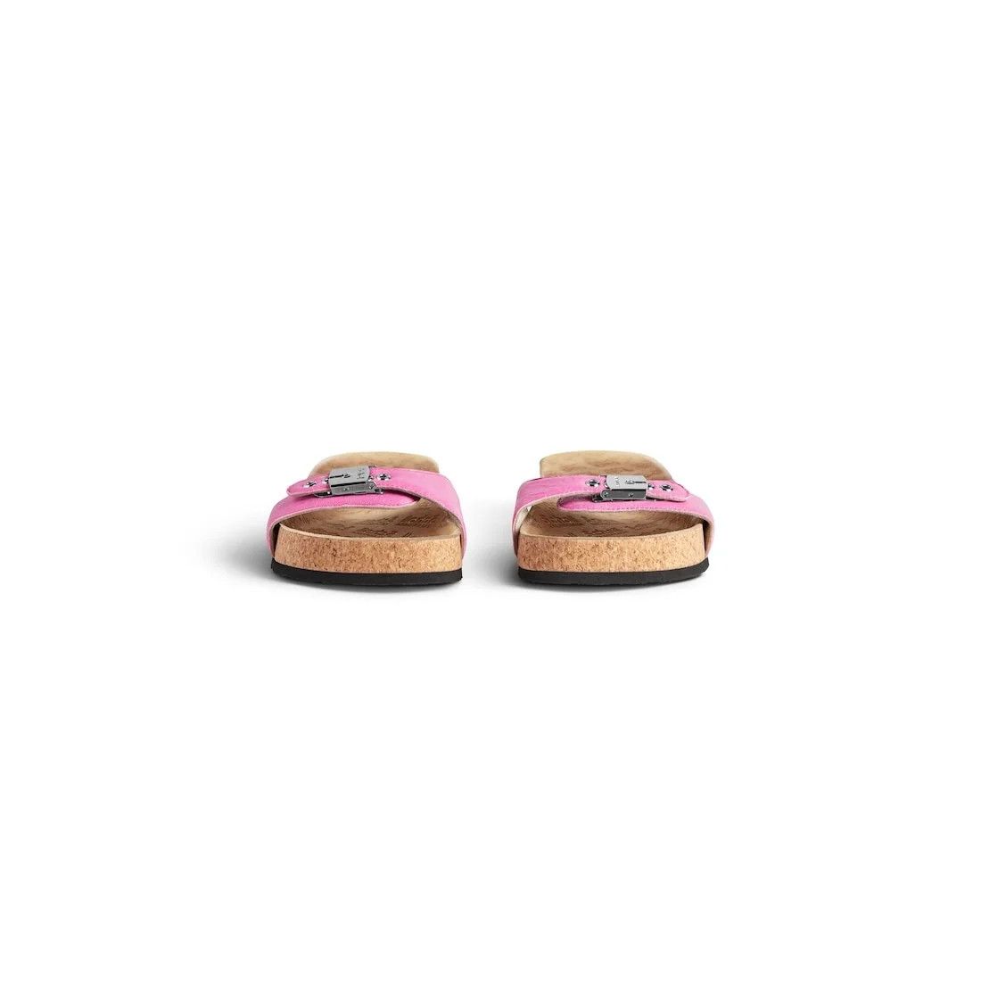 Balenciaga o1tr1nto0526 Scholl Flat Sandals in Glossy Pink Size US 7 / IT 37 - 3 Thumbnail
