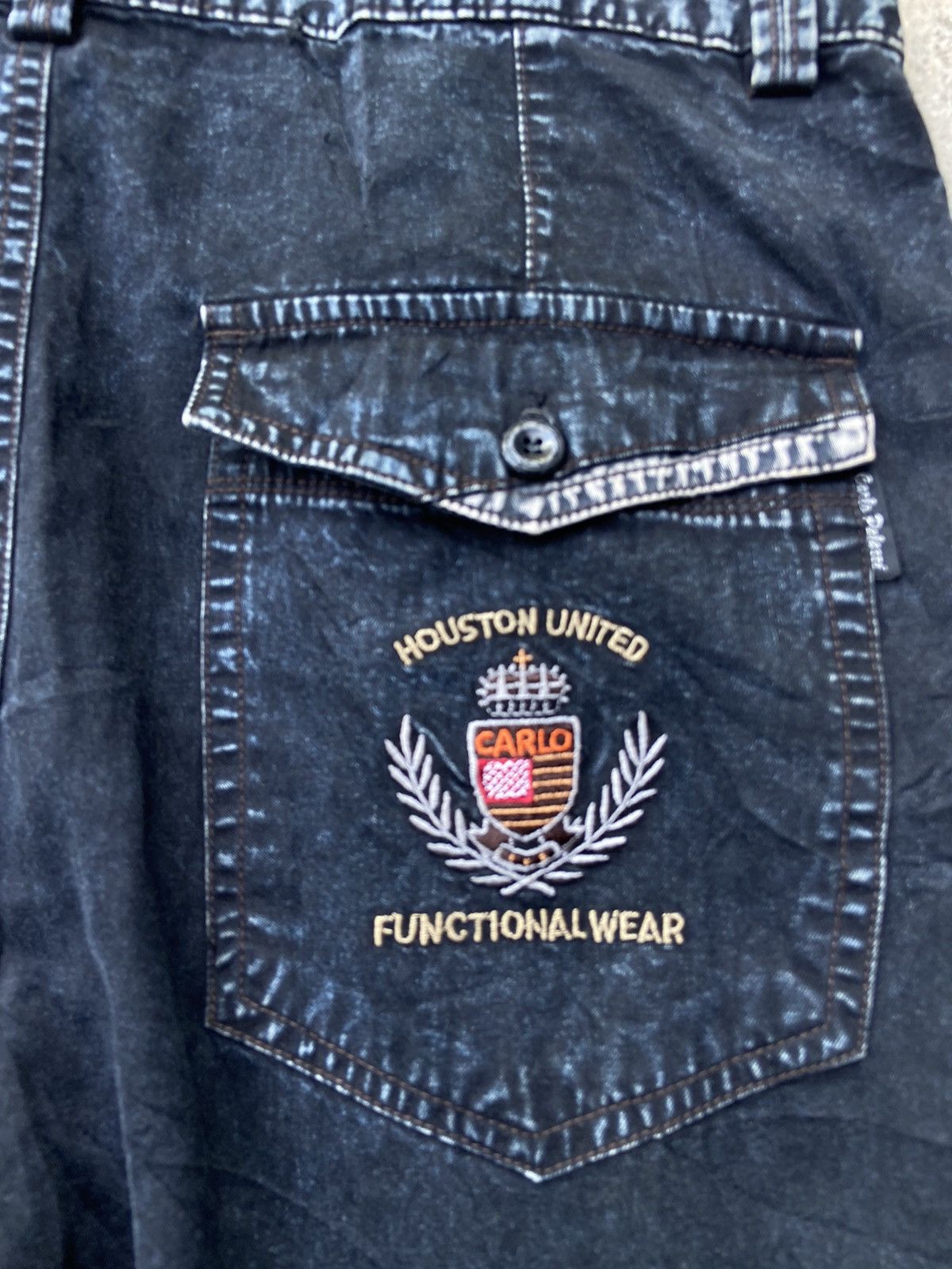 Carlo Palazzi Vintage 2000’s Houston Wear Faded Baggy Denim Pants Size US 34 / EU 50 - 6 Thumbnail