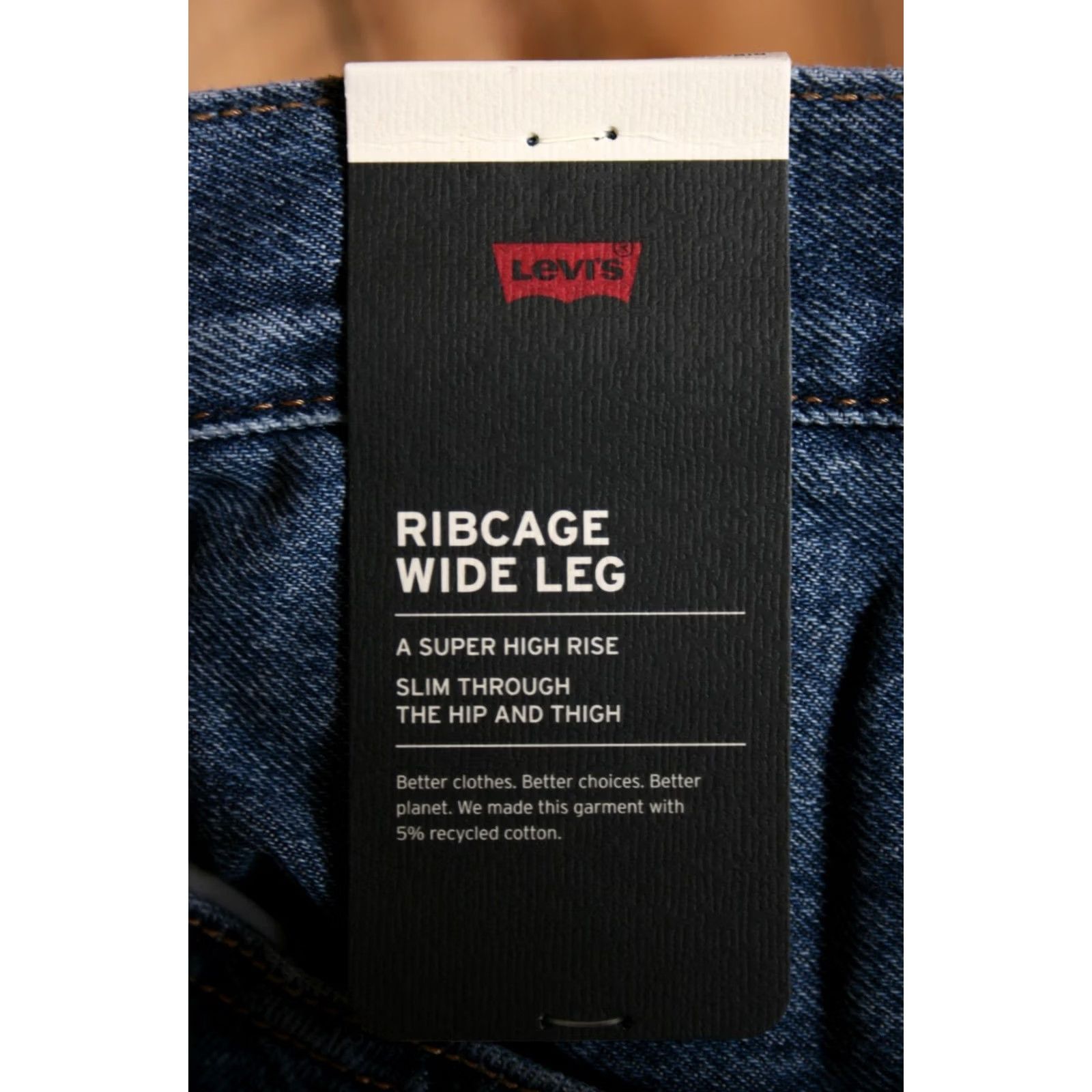 Levi's LEVI'S Premium Ribcage Wide Leg Jeans Women's 33x34 Blue Denim High Rise Super Wide-Legs 34.5 in Waist Womens Jeans Size 24" / US 00 / IT 34 - 7 Thumbnail