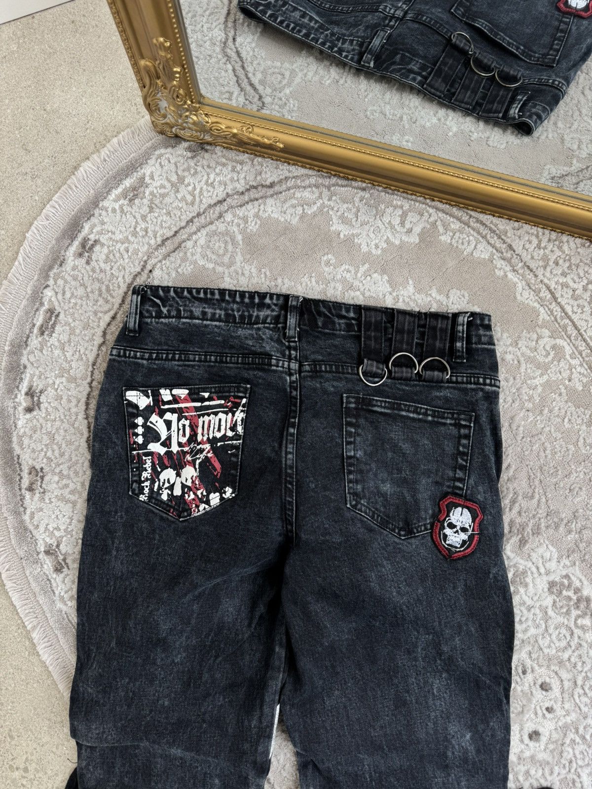 Le Grande Bleu (L.G.B.) Flared Bootcut Rock Rebel Jeans Skull Rock n Roll Gothic Size US 31 - 10 Thumbnail