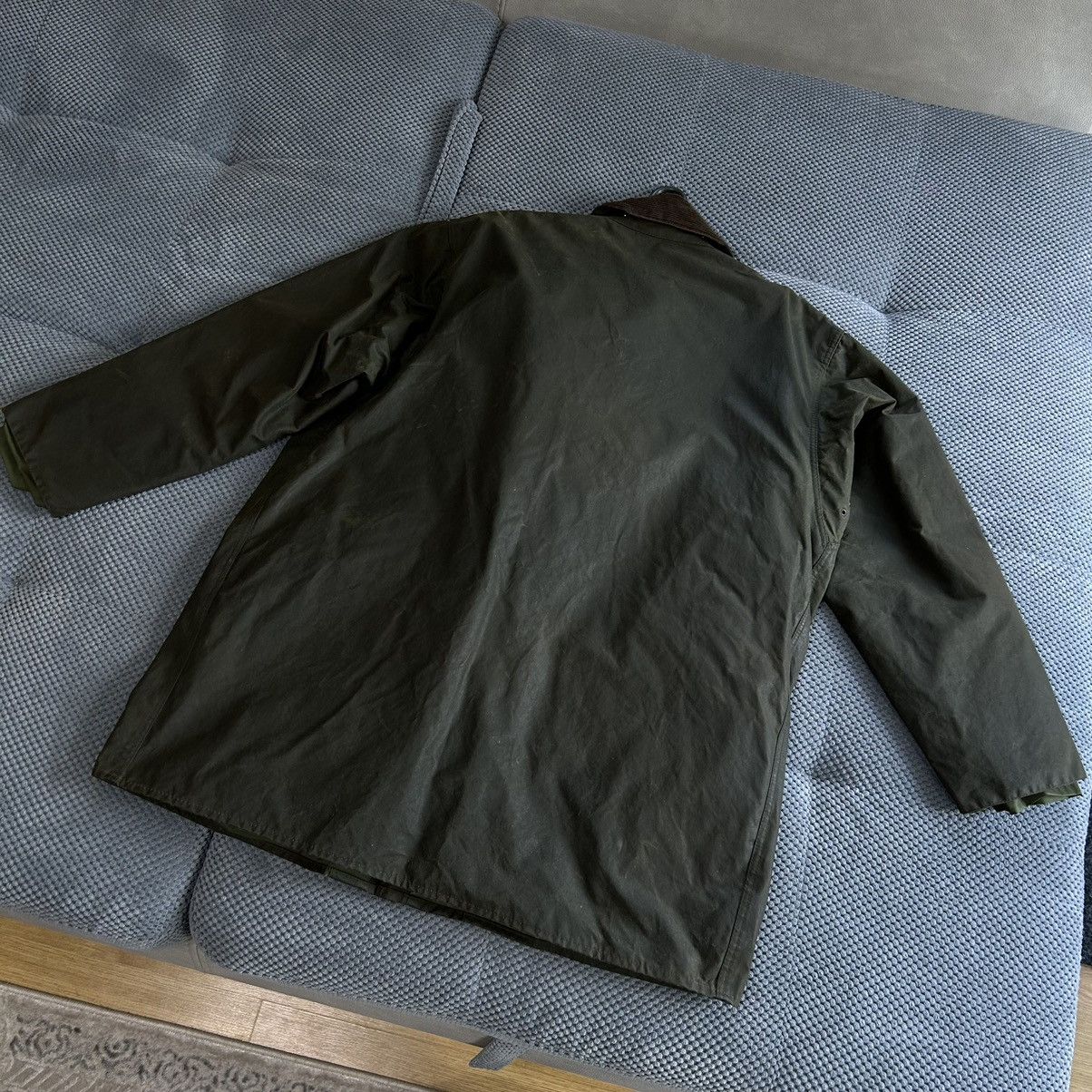 Barbour Barbour Northumbria C46 Vintage Heavy Green Waxed Jacket Size US XXL / EU 58 / 5 - 8 Thumbnail