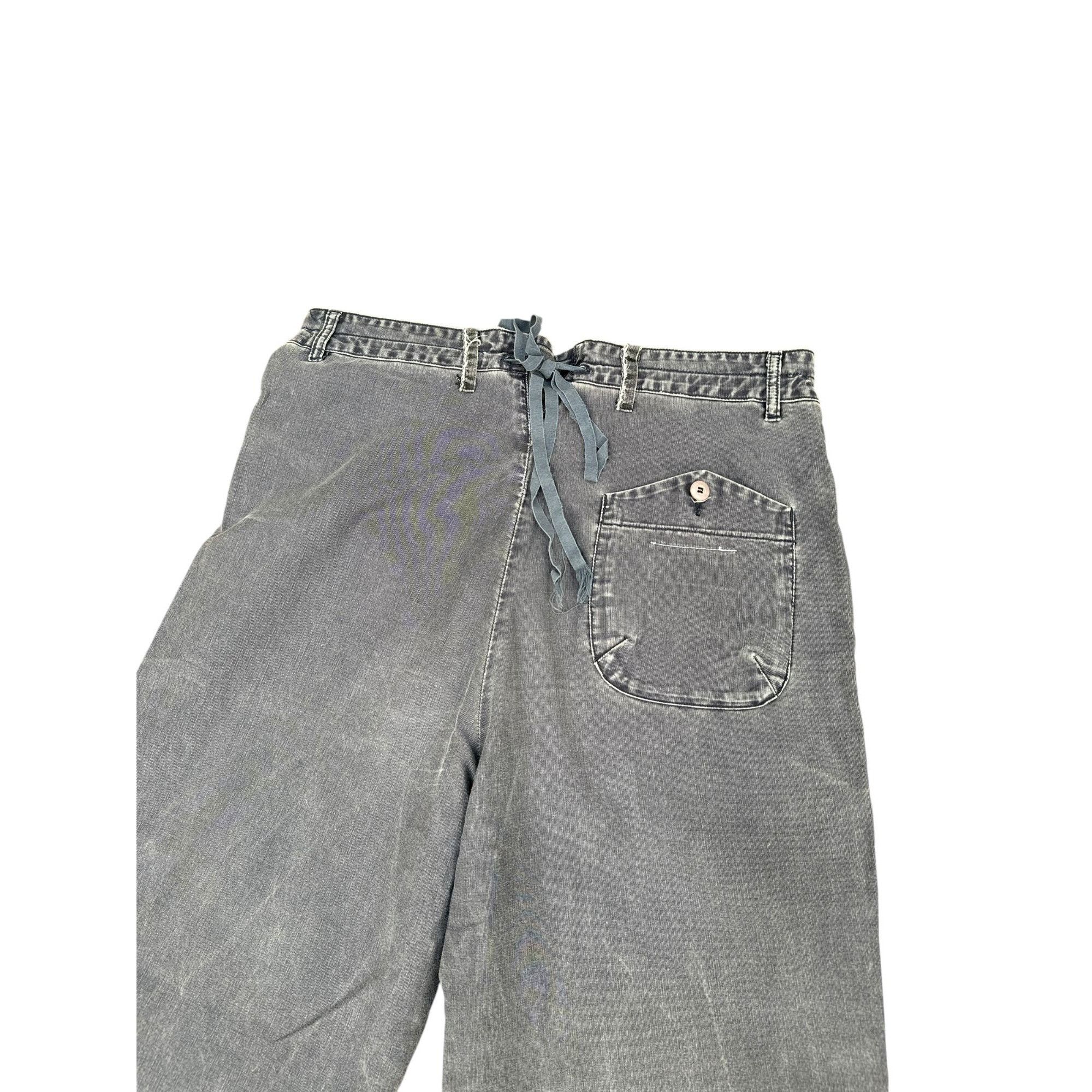 Maison Margiela SS 2005 Raw Wide Grey Denim Jeans Size 30" / US 8 / IT 44 - 5 Thumbnail
