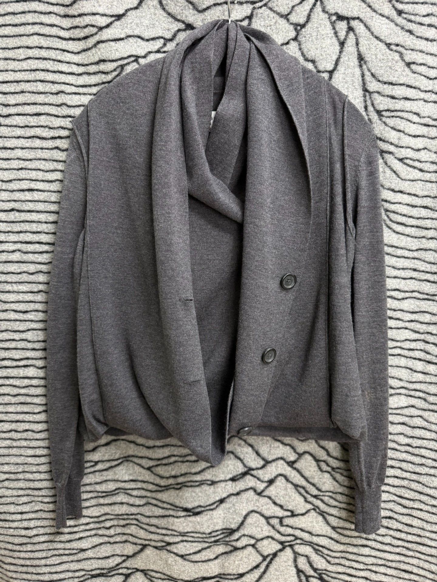 Maison Margiela Maison Margiela 11AW Double-Layer Wool Cardigan Size US S / EU 44-46 / 1 - 5 Thumbnail