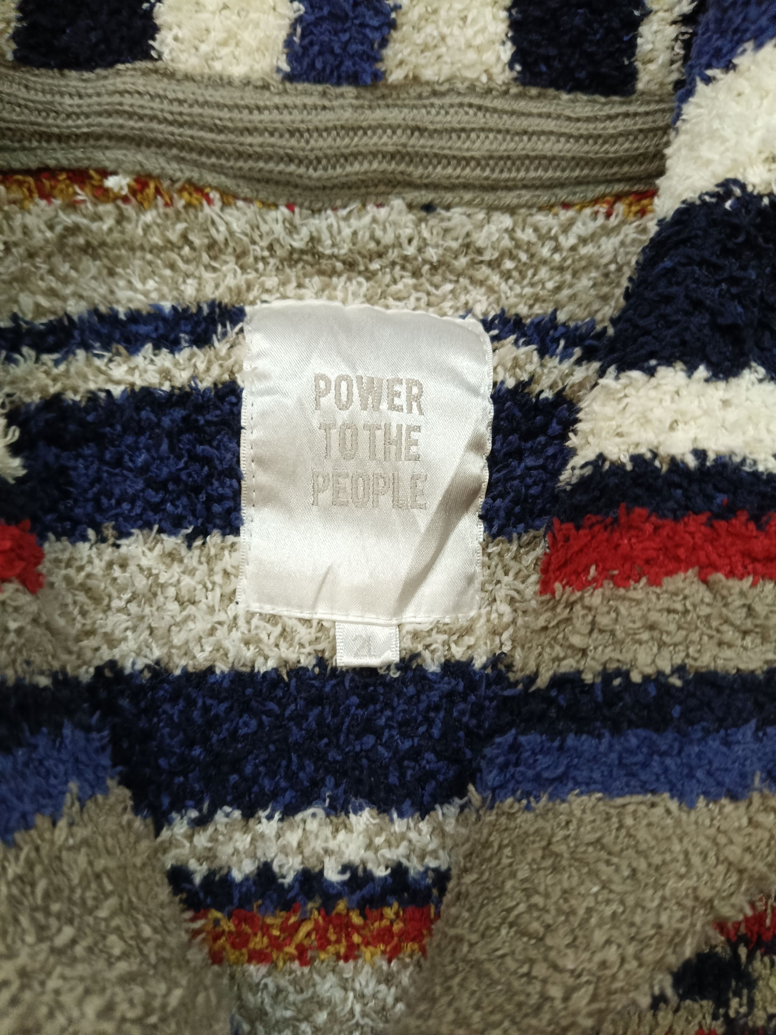 Japanese Brand Power To The People Colourful Stripes Knitwear Size US XL / EU 56 / 4 - 3 Thumbnail
