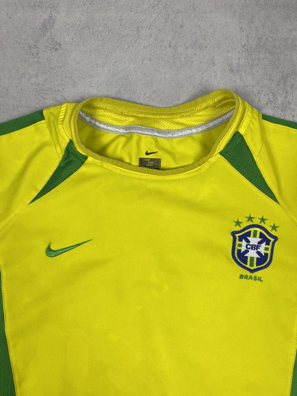 Nike × Vintage Vintage 00s Nike Brazil Hational Team Soccer Jersey Shirt Size US L / EU 52-54 / 3 - 5 Thumbnail