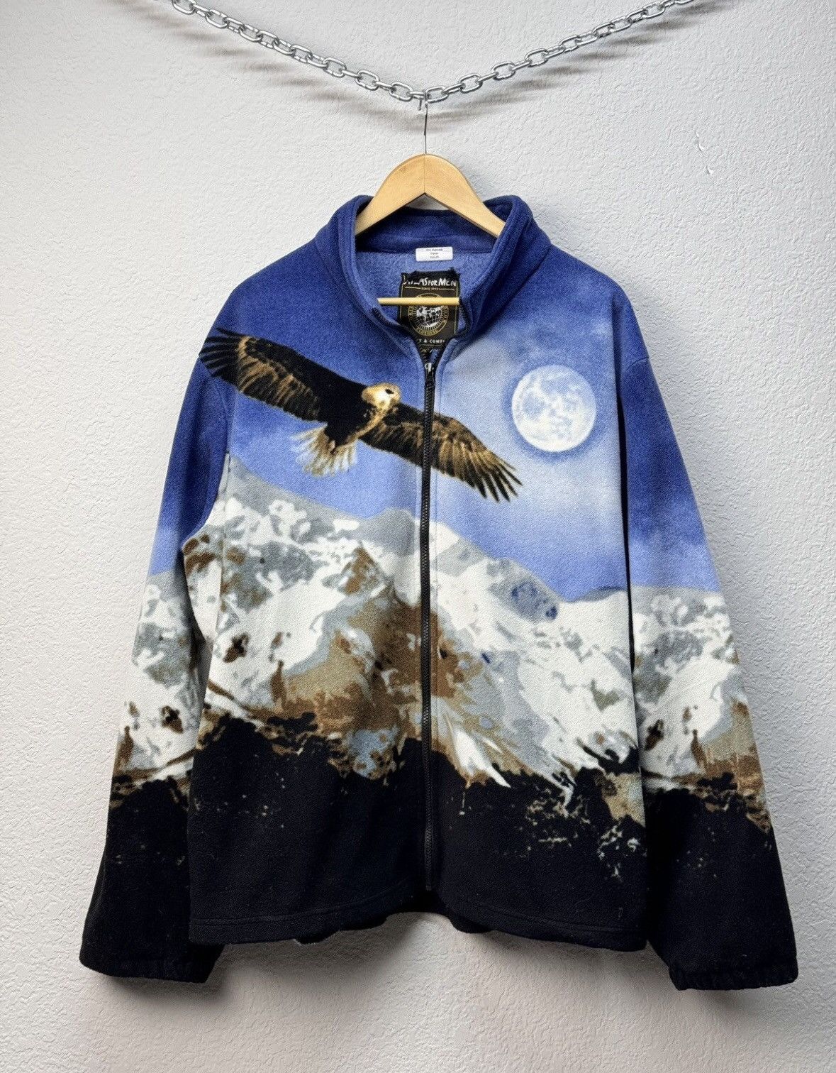 Other Zip Fleece Jacket Wolf Animals Vintage Size US XL / EU 56 / 4 - 2 Thumbnail
