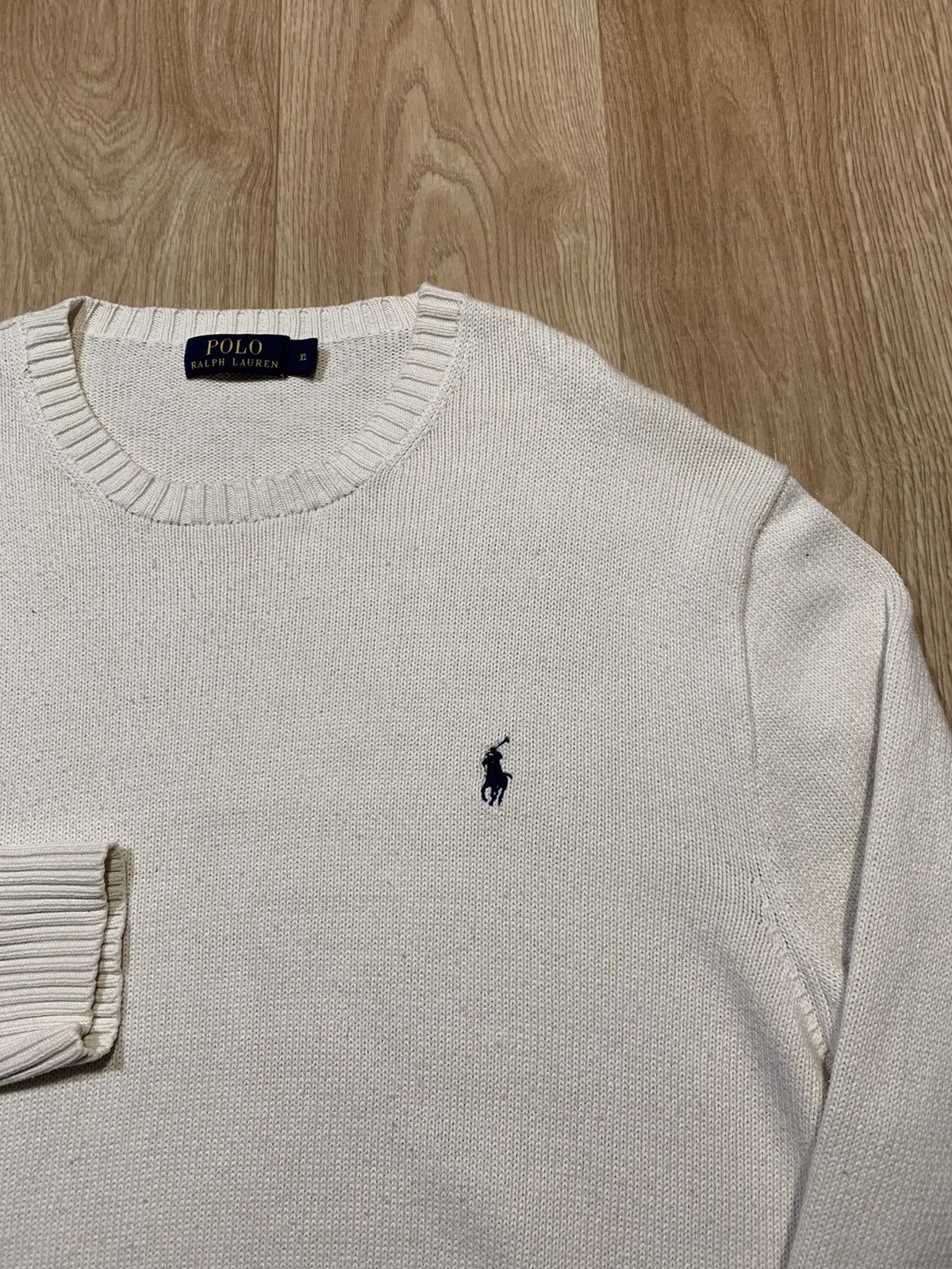 Polo Ralph Lauren Polo Ralph Lauren White Knitwear Sweater Size US XL / EU 56 / 4 - 4 Thumbnail