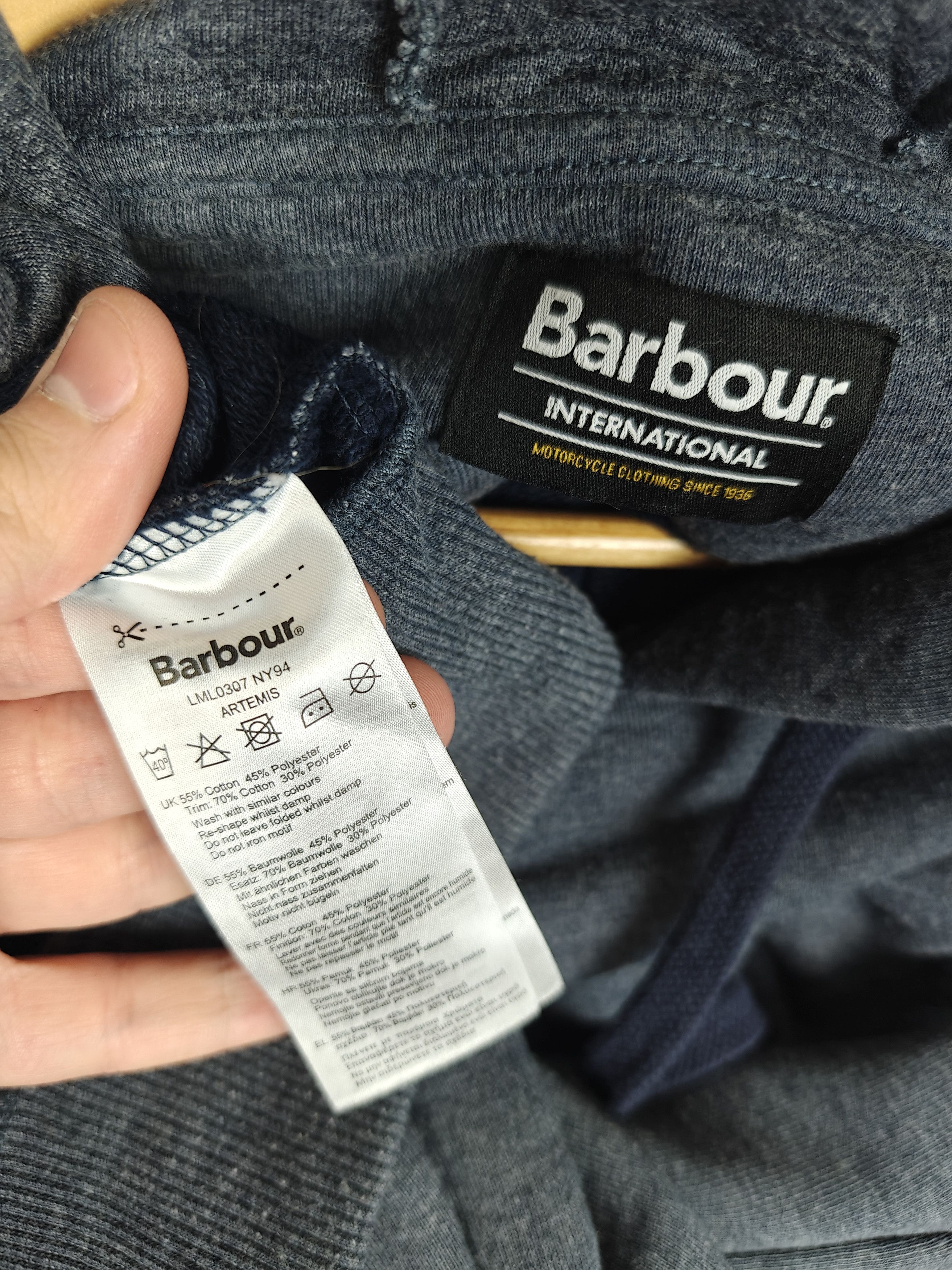 Barbour Barbour International Artemis Hoodie Pullover Gray size S Size US S / EU 44-46 / 1 - 10 Thumbnail