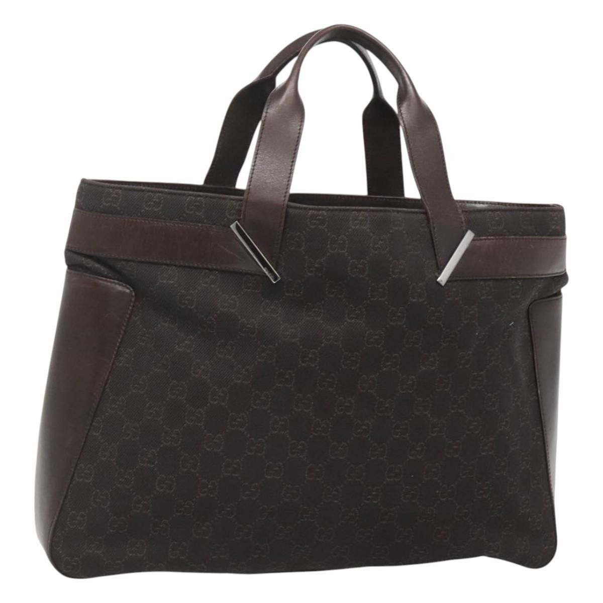 Gucci GG Canvas Tote Bag Brown Silver 73982 Auth Bs25245 in Brown/Silver, Women's