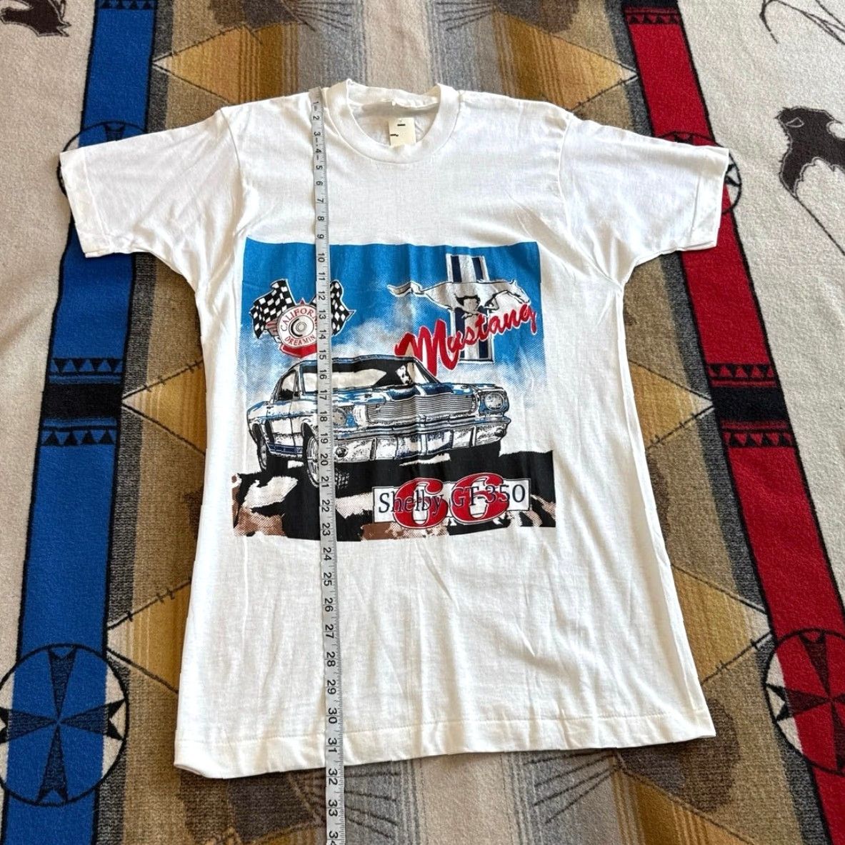 Vintage VINTAGE 80s Mustang Shelby GT-350 Muscle Car T-Shirt Size L White Screen Stars Short Sleeve Men Size US L / EU 52-54 / 3 - 6 Thumbnail
