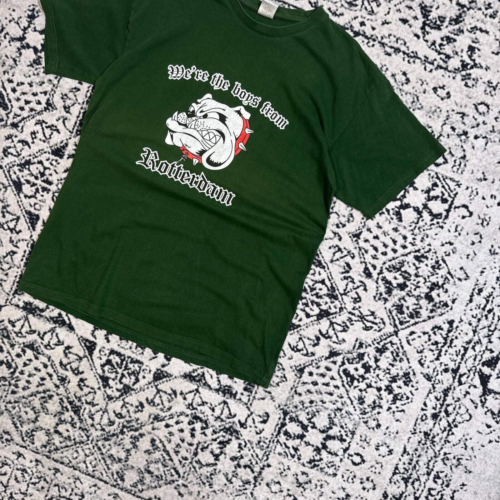 Vintage Vintage Bottle Green Cotton T-Shirt Size L Bulldog Roterdam Size US L / EU 52-54 / 3 - 2 Thumbnail